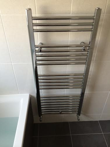 beautiful towel rail fitted by JPC Plumbing of swindon